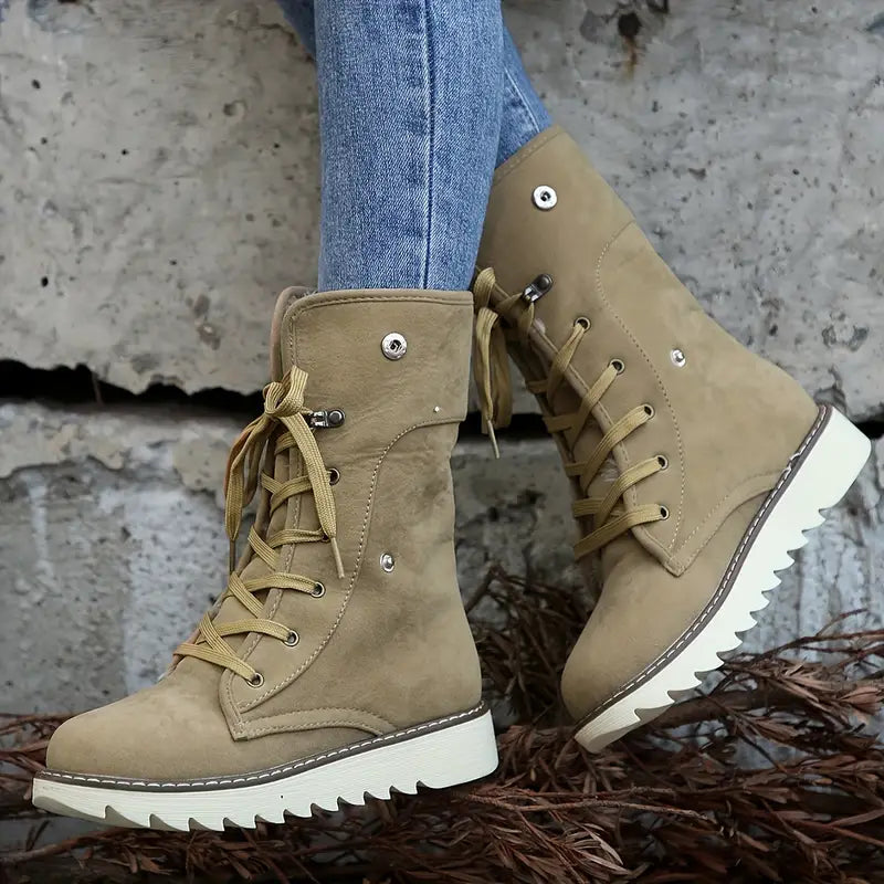 Wasserdichte warme Damen-Schneestiefel mit Umschlag – Ansicht 6