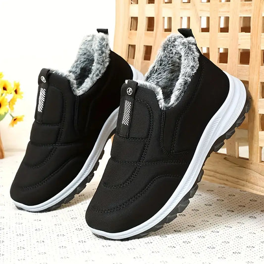Warme Damen-Winterstiefeletten mit Fleecefutter – Ansicht 1