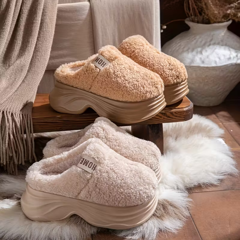 Weiche Damen-Pantoffeln mit dicker Sohle – Ansicht 13