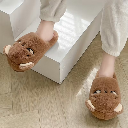 Weiche Damen-Hausschuhe mit Cartoonmotiv – Ansicht 5