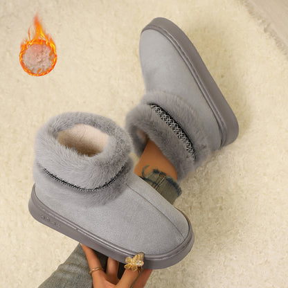 Gemütliche Damen-Hausschuhstiefel mit Fleecefutter – Ansicht 3