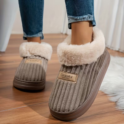 Weiche warme Damen-Pantoffeln mit dicker Sohle – Ansicht 11