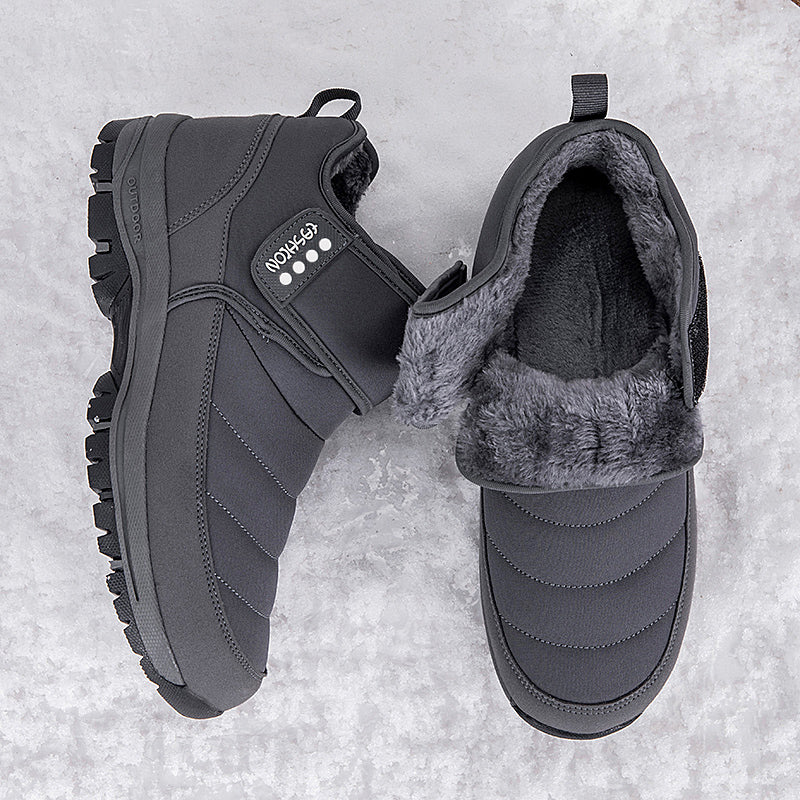 Wasserdichte Unisex-Schneestiefel mit Fellfutter und Fußgewölbeunterstützung – Ansicht 17