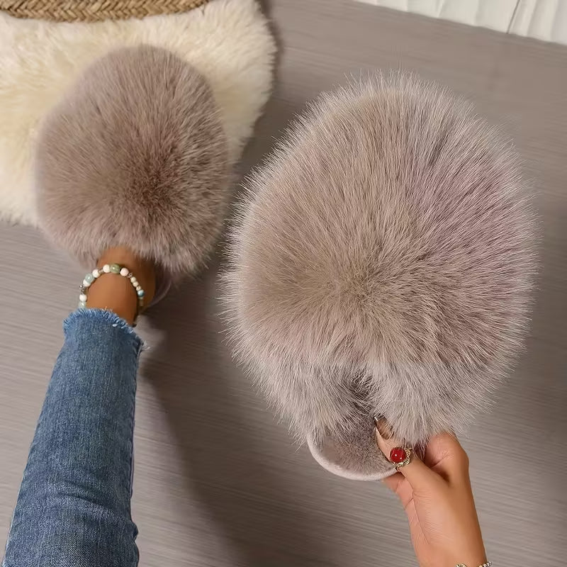 Elegante flauschige Damen-Pantoffeln – Ansicht 15