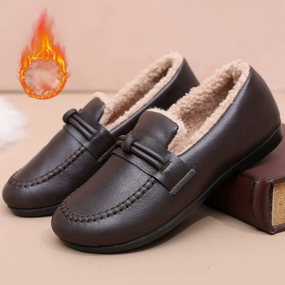 Gefütterte Damen-Lederloafer zum Hineinschlüpfen – Ansicht 3