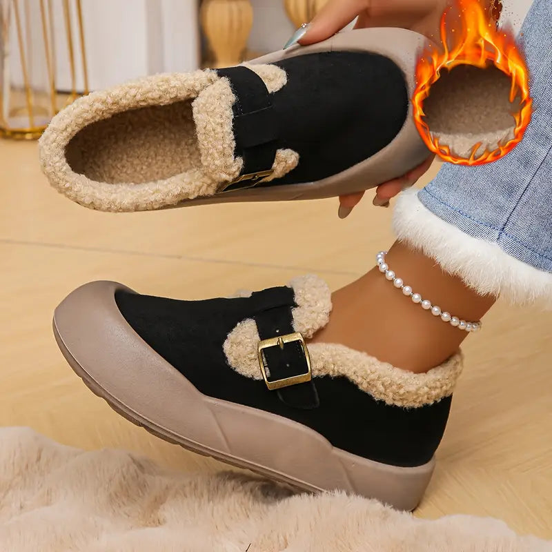 Gefütterte Damen-Winterslipper für drinnen und draußen – Ansicht 4