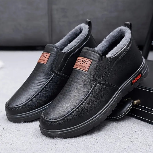Warme Herren-Winterstiefel mit Samtfutter – Ansicht 1
