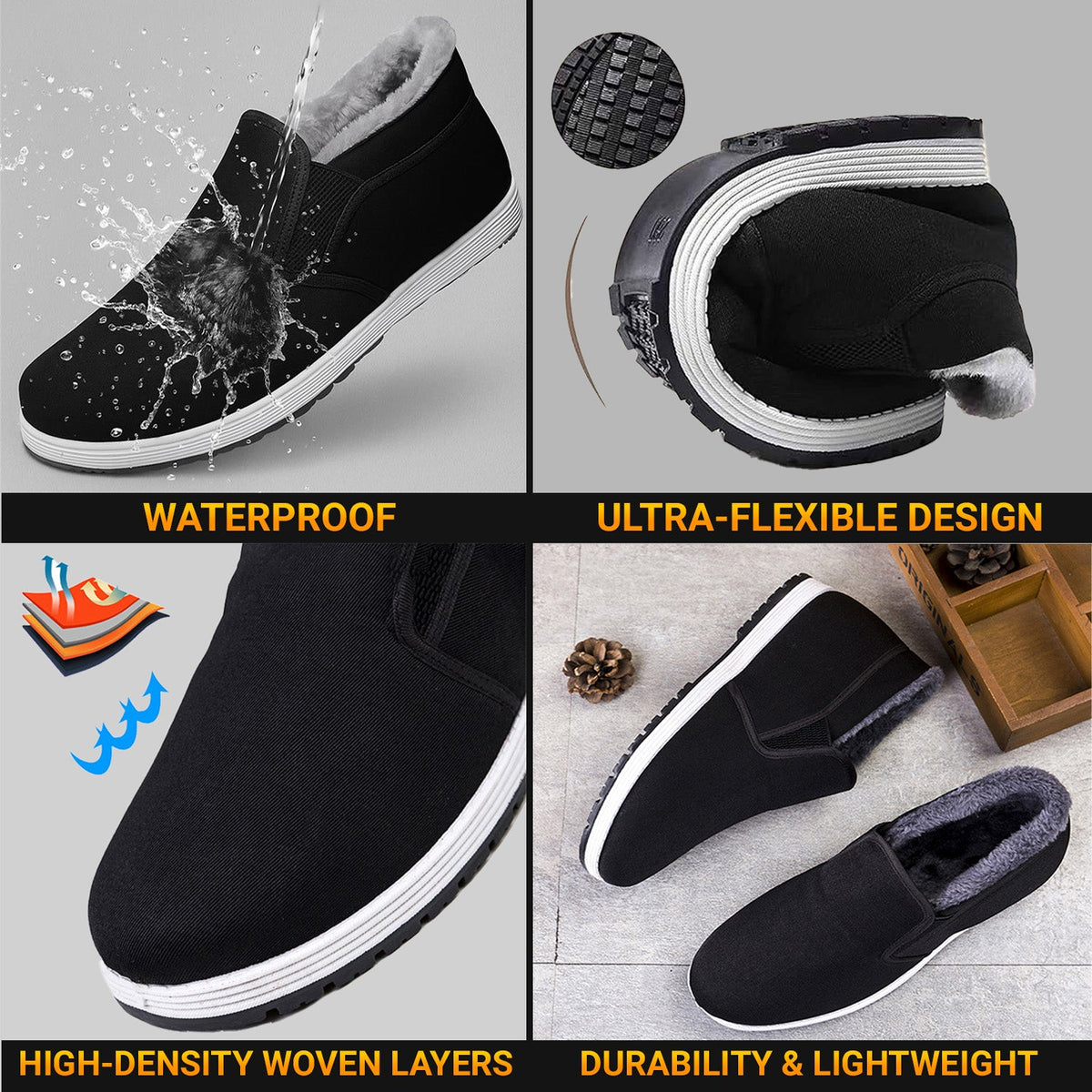 Gefütterte Unisex-Winterschuhe – Ansicht 6