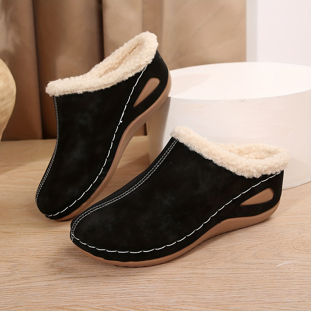 Warme Damen-Slipper mit Plateausohle – Ansicht 11