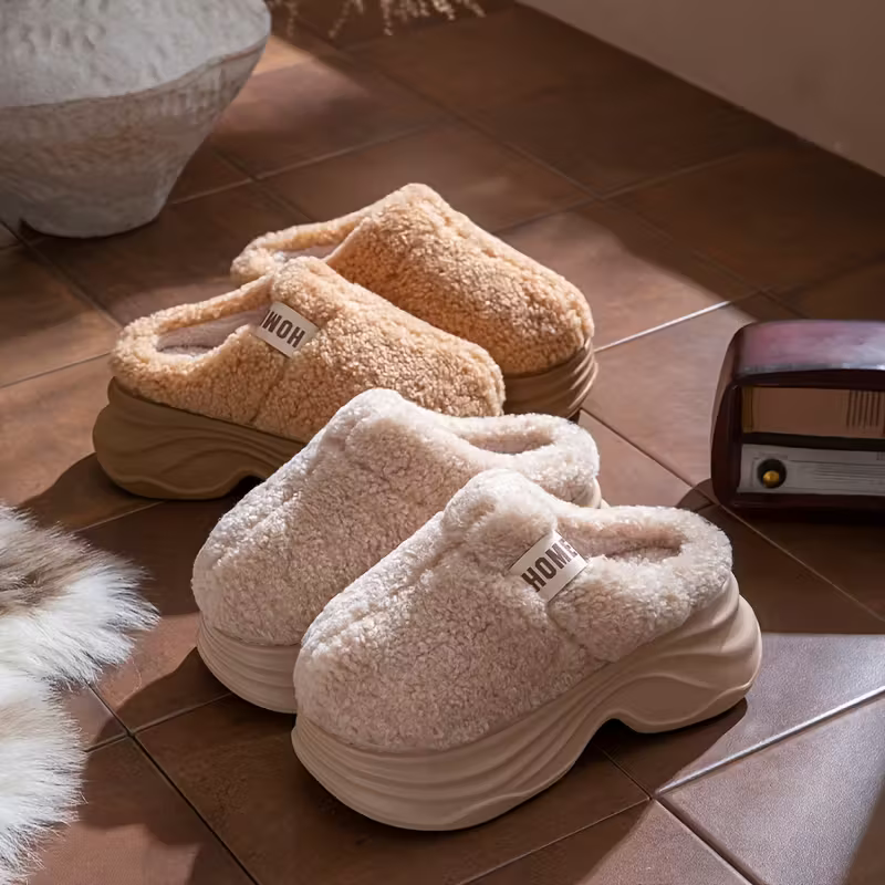 Weiche Damen-Pantoffeln mit dicker Sohle – Ansicht 15