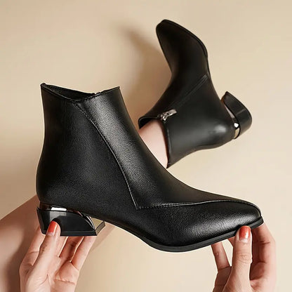 Damen-Stiefeletten mit niedrigem Blockabsatz – Ansicht 1
