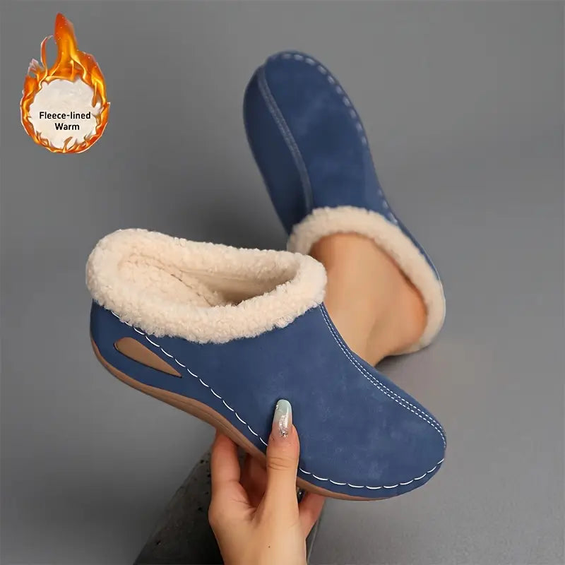Warme Damen-Slipper mit Plateausohle – Ansicht 8