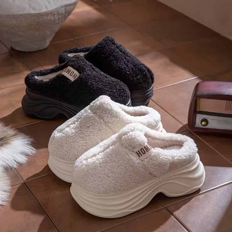 Weiche Damen-Pantoffeln mit dicker Sohle – Ansicht 14
