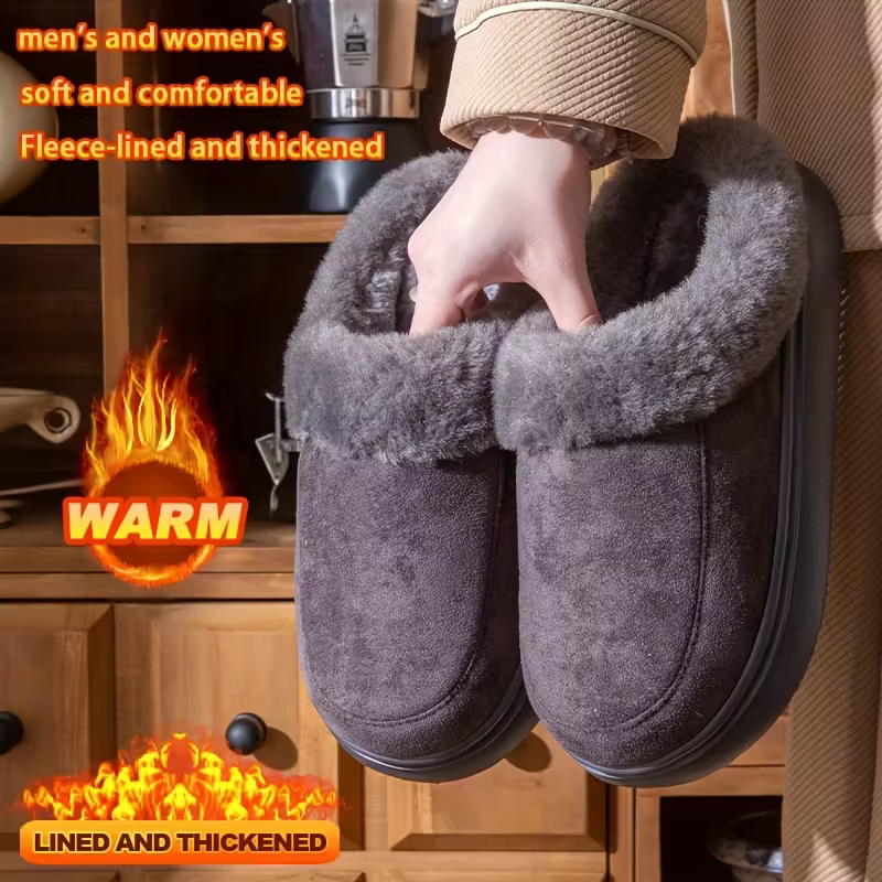 Warme Unisex-Plüschpantoffeln – Ansicht 1