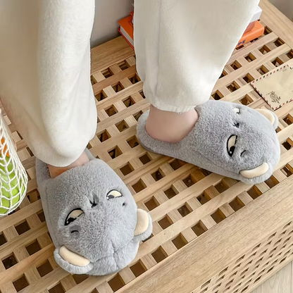 Weiche Damen-Hausschuhe mit Cartoonmotiv – Ansicht 6