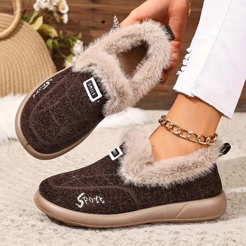 Warm gefütterte Damen-Slipper für drinnen und draußen – Ansicht 11