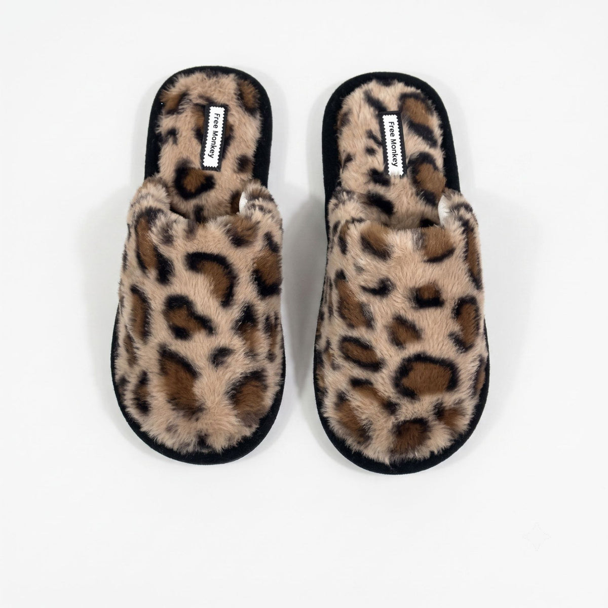 Flauschige Damen-Pantoletten mit Leopardenmuster – Ansicht 6
