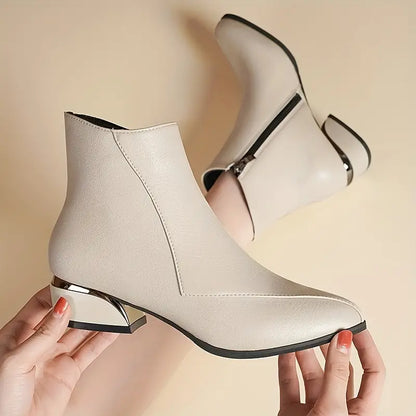 Damen-Stiefeletten mit niedrigem Blockabsatz – Ansicht 2