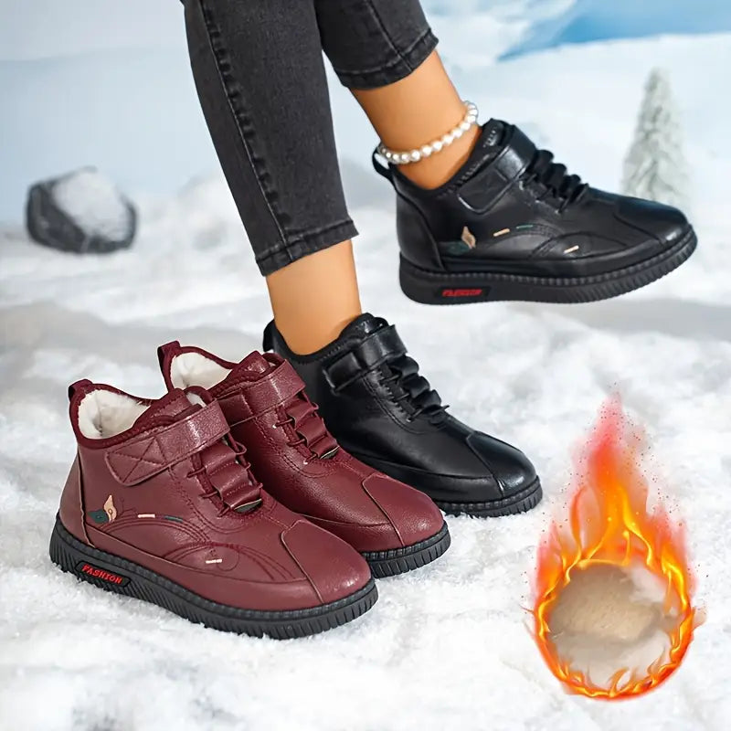 Leichte warme Damen-Winterstiefel mit verstellbarer Schnürung – Ansicht 1
