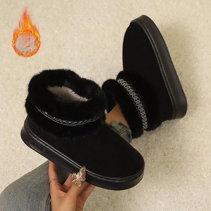 Gemütliche Damen-Hausschuhstiefel mit Fleecefutter – Ansicht 2