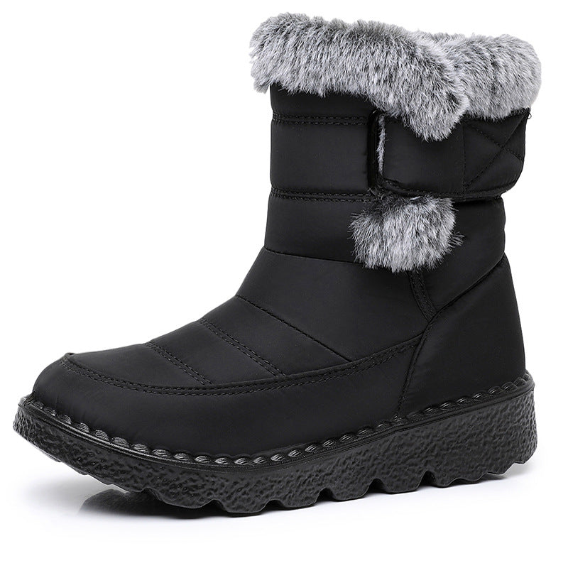 Bequeme wasserdichte Damen-Winterstiefel mit Plüschfutter – Ansicht 2