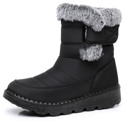Bequeme wasserdichte Damen-Winterstiefel mit Plüschfutter – Ansicht 2