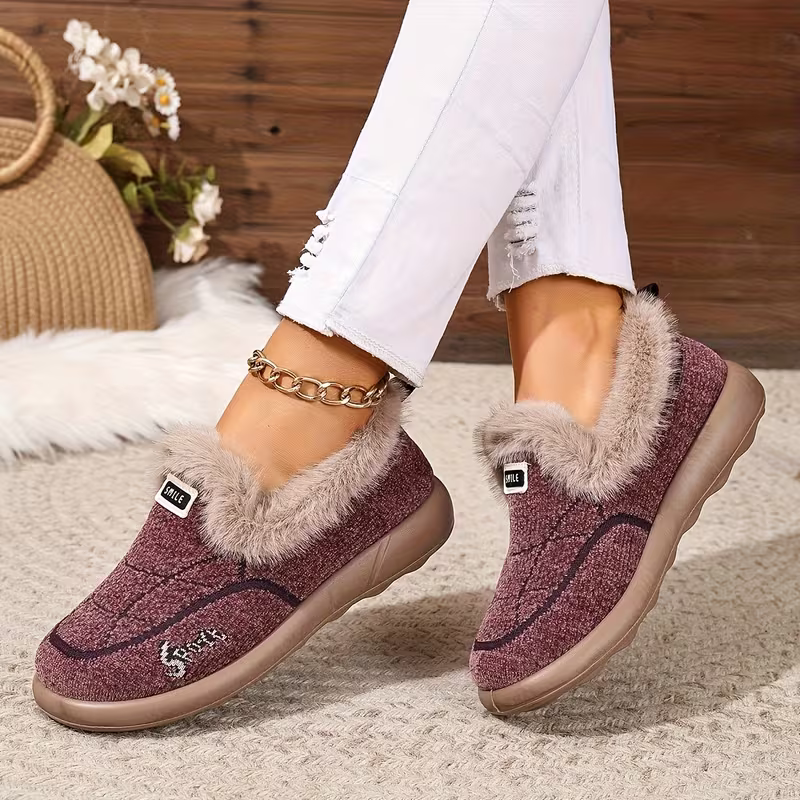Warm gefütterte Damen-Slipper für drinnen und draußen – Ansicht 5