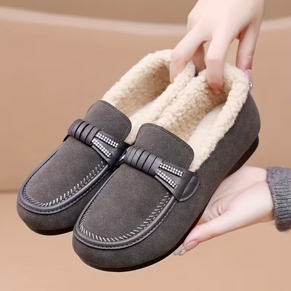 Damen-Winterschuhe mit Schleife und Strassdetails – Ansicht 3