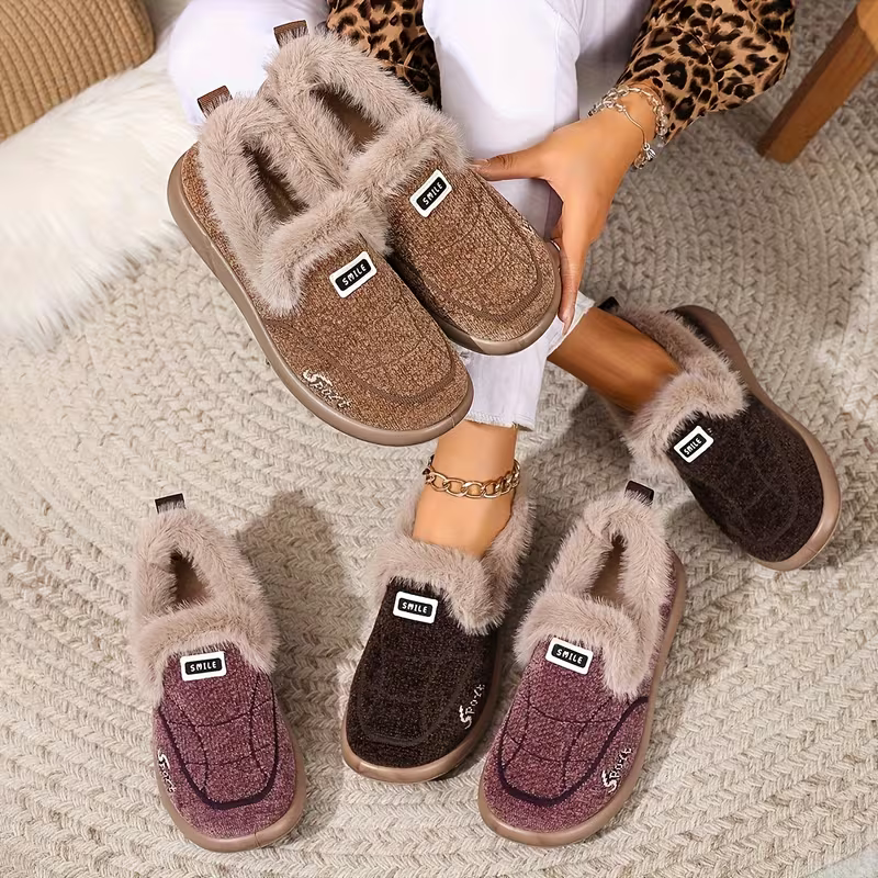 Warm gefütterte Damen-Slipper für drinnen und draußen – Ansicht 4