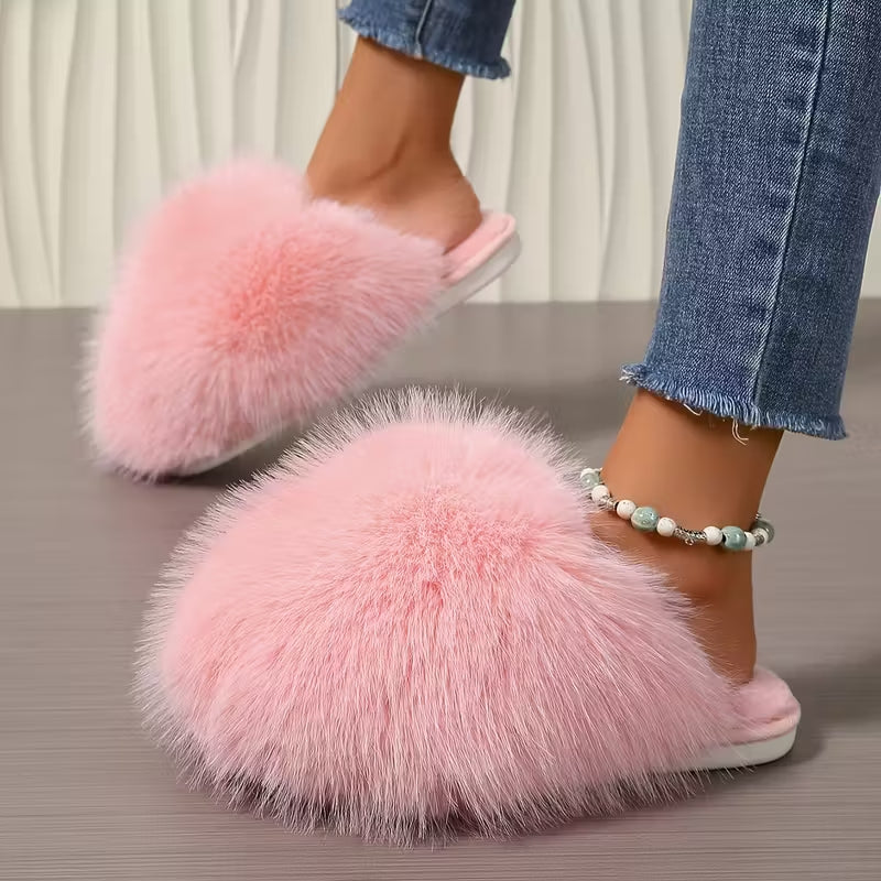 Elegante flauschige Damen-Pantoffeln – Ansicht 4