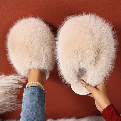 Elegante flauschige Damen-Pantoffeln – Ansicht 10