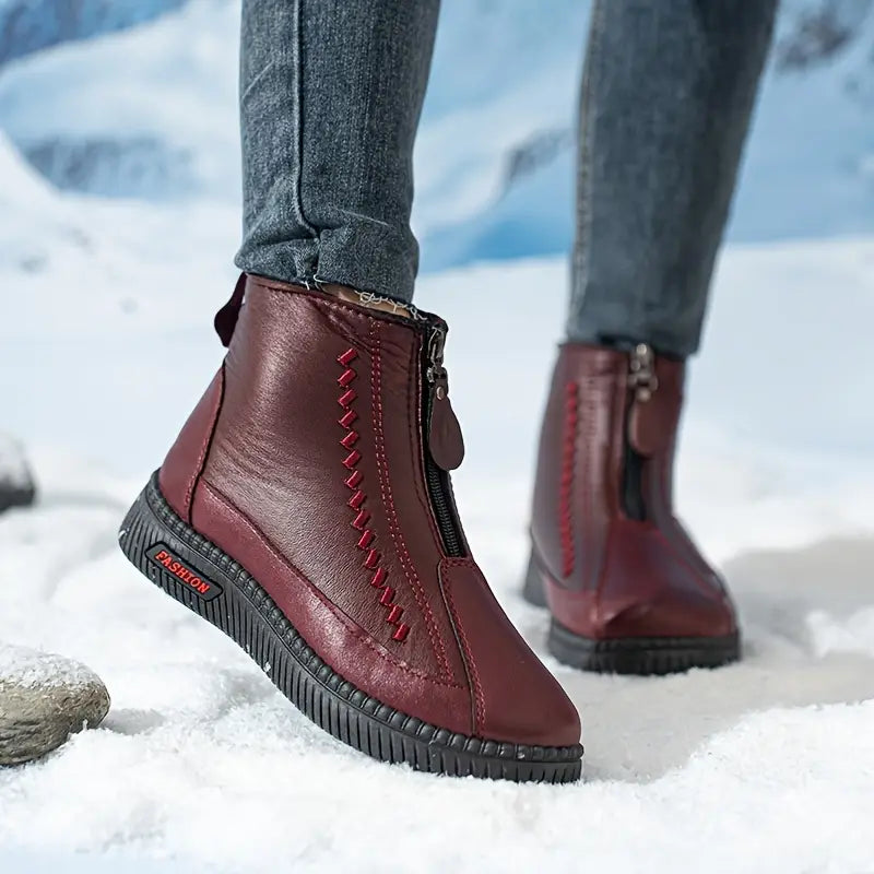 Warme wasserdichte Damen-Stiefel mit Reißverschluss – Ansicht 4