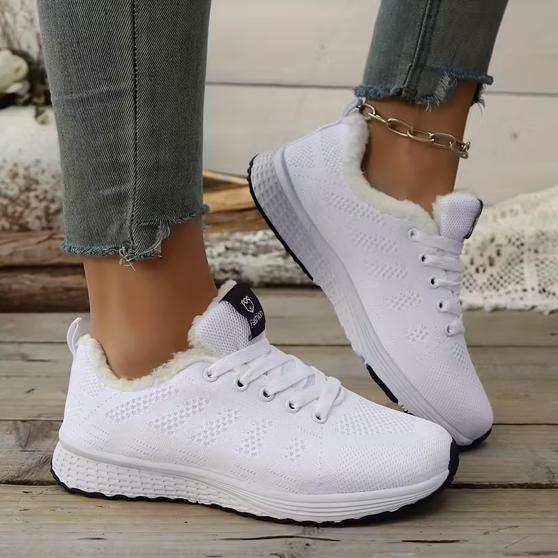 Warme Damen-Sneaker mit Plüschfutter in großen Größen – Ansicht 4