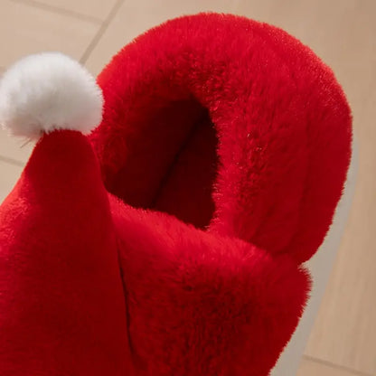 Festliche Damen-Hausschuhe mit Weihnachtsmann-Motiv – Ansicht 5