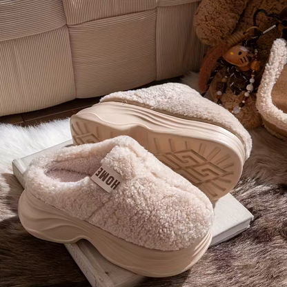 Weiche Damen-Pantoffeln mit dicker Sohle – Ansicht 2