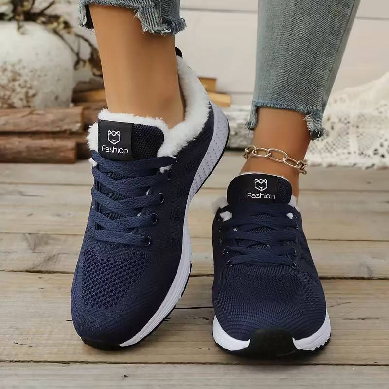 Warme Damen-Sneaker mit Plüschfutter in großen Größen – Ansicht 7