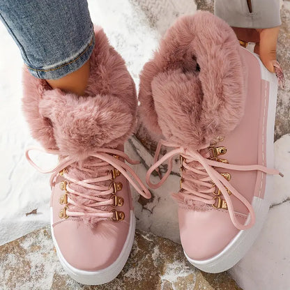 Warme Damen-Stiefeletten mit Keilsohle – Ansicht 17