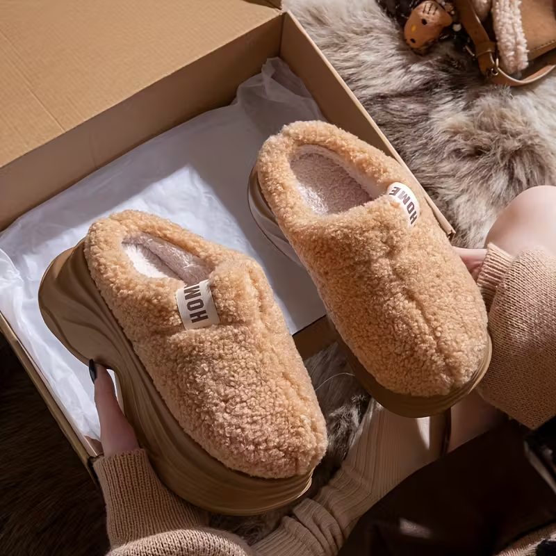 Weiche Damen-Pantoffeln mit dicker Sohle – Ansicht 17
