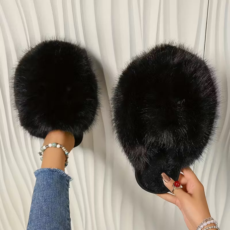 Elegante flauschige Damen-Pantoffeln – Ansicht 5