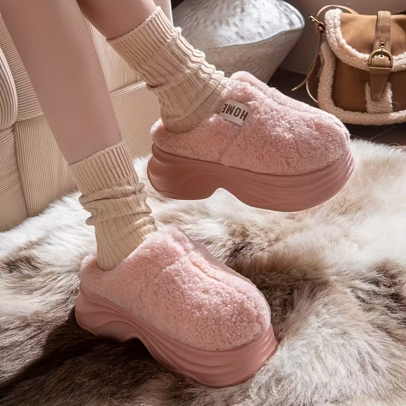 Weiche Damen-Pantoffeln mit dicker Sohle – Ansicht 9