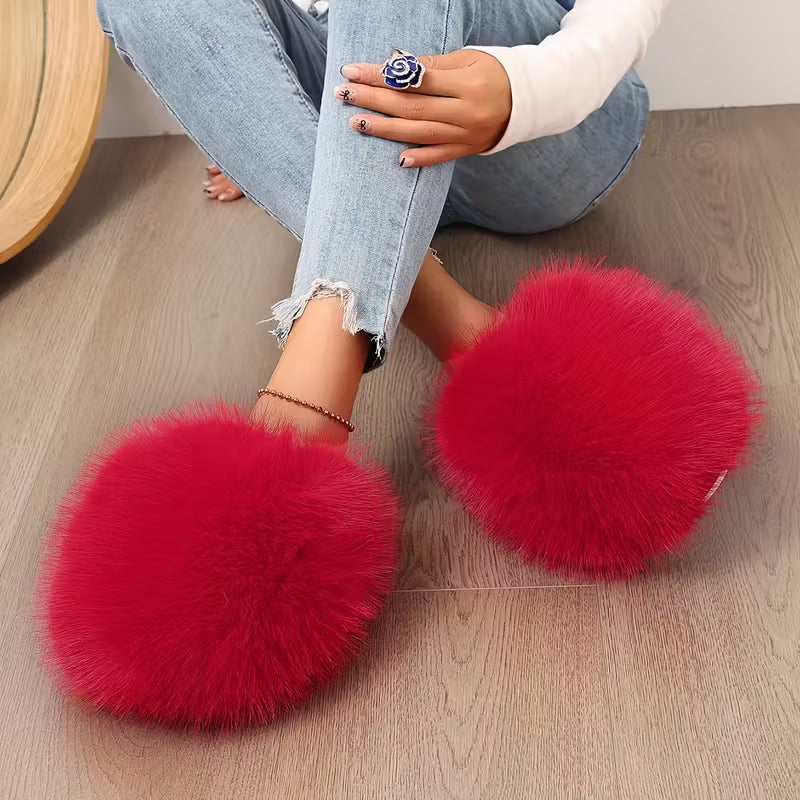 Elegante flauschige Damen-Pantoffeln – Ansicht 6