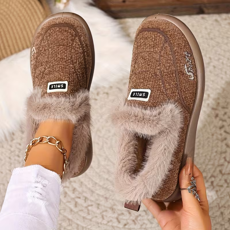 Warm gefütterte Damen-Slipper für drinnen und draußen – Ansicht 2