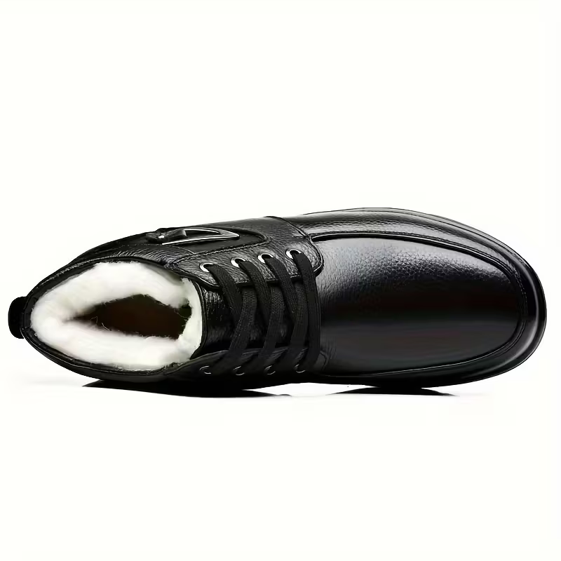 Herren-Winterschuhe aus Echtleder mit warmem Futter – Ansicht 4