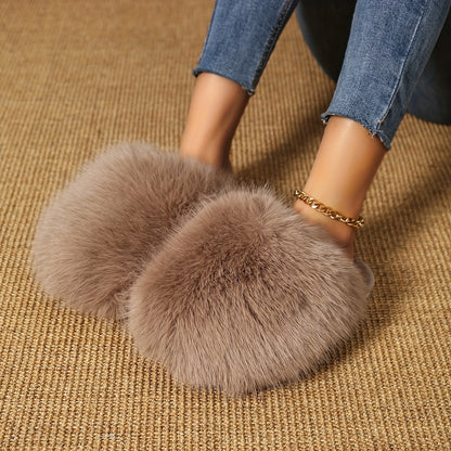 Elegante flauschige Damen-Pantoffeln – Ansicht 2