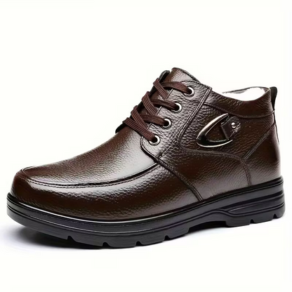 Herren-Winterschuhe aus Echtleder mit warmem Futter – Ansicht 15