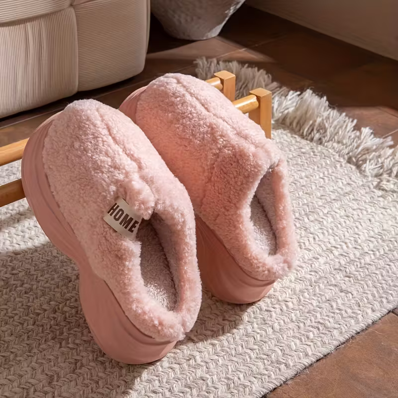 Weiche Damen-Pantoffeln mit dicker Sohle – Ansicht 6