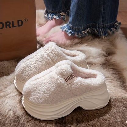 Weiche Damen-Pantoffeln mit dicker Sohle – Ansicht 8