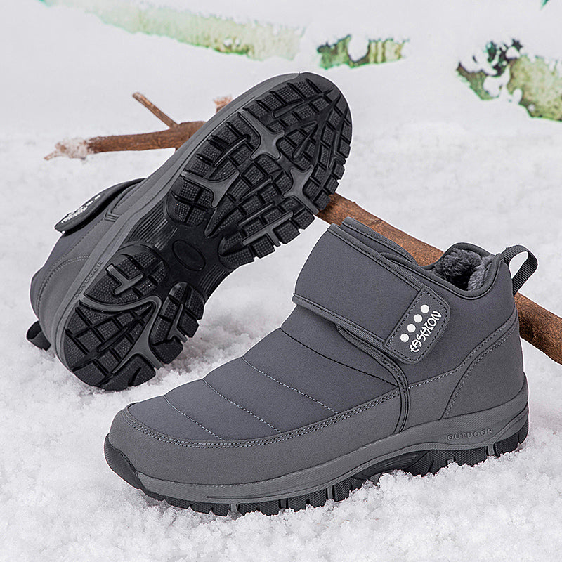 Wasserdichte Unisex-Schneestiefel mit Fellfutter und Fußgewölbeunterstützung – Ansicht 2
