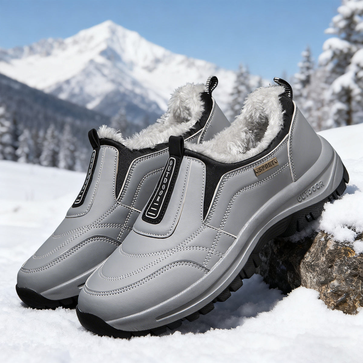 Wasserdichte Herren-Slipper mit Fleecefutter – Ansicht 17
