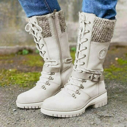 Wasserdichte kniehohe Damen-Schneestiefel – Ansicht 1